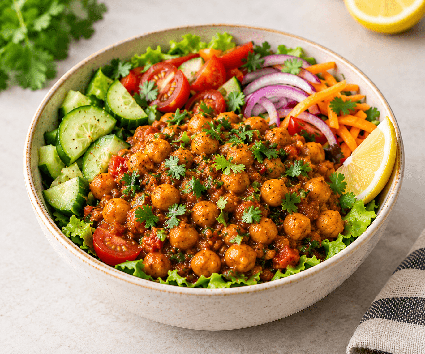 Chana Masala Salad Bowl